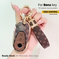Ready Stock Luxury Diamond Soft TPU Car Key Cover For Mercedes C/S/GLC/E/EQ/CLE Series 2021-2026 W20