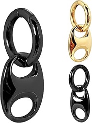 Cute Dangle Ear Gauges for Women Gold Ear Hangers for Ear Tunnels Hoops Dangling Ear Plugs Fashionab