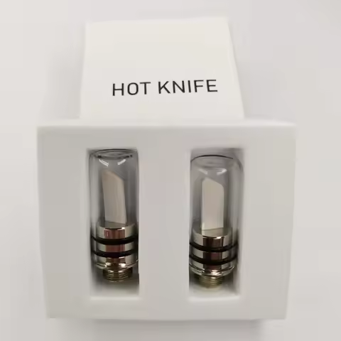 1PCS-5PCS Single Hot Knife 510 Ceramic Heat Tip Coil with Cover Cap 11.5mm Black Silver Cut Wax Acce
