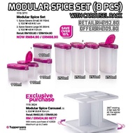Tupperware Brands Modular Spice Set (8 pcs) with Carousel Rack