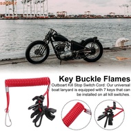 SA0HCR Boat Safety Lanyard Kill Switch, Stretchable Red Kill Switch Key Lanyard Tether Cord, Replace