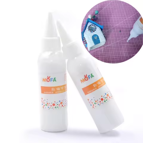 60ml/ Bottle Transparent White Liquid Polymer Clay DIY Pottery Handicrafts Clay Sculpture Making Dom