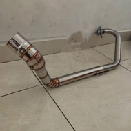 Stainless 51mm exhaust pipe sigma 250, fz 16, fz 15, sz 16, Gixxer 150crab