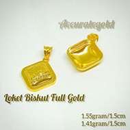 Loket Biskut Tawar Gold - Emas 916