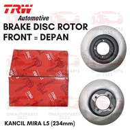 TRW FRONT DEPAN BRAKE DISC ROTOR 1 pair KANCIL MIRA L5 234mm double layer