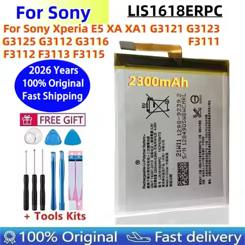 New Original Battery LIS1618ERPC 2300mAh For Sony Xperia E5 XA XA1 G3121 G3123 G3125 G3112 G3116 F31