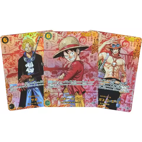 3Pack DIY 2025 One Piece Card OP13 Japanese Red Manga Alternate Art Monkey D. Luffy Portgas D. Ace S