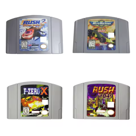 N64 USA (NTSC) Version 64 Bit Console Video Anime Movie Games Cartridge Racing Series Ruch Turbo Hob