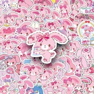 50 Sheets Kawaii Cute Sanrio Bonbonribbon Stickers Phone Cases Diy Decorative Stickers Clipbook Mate