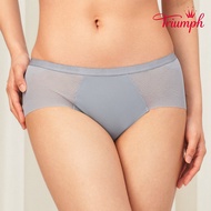 Triumph-Smooth Sensation Smooth Series Mid-Waist Flat Pants M-EL Blue Gray|87R2404 QO