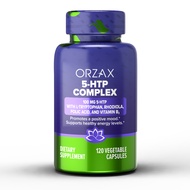 ORZAX 5-HTP 200mg Supplement Capsules with L-Tryptophan, Rhodiola, Vitamin B2, and Folic Acid - Supp