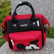 2023♟✔❍ Japan mickey three with lotte anello mommy backpack hand the bill of lading shoulder bag