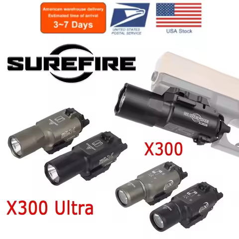 US Warehouse Tactical Surefir X300 Ultra Pistol Gun X300U Handgun SF Scout Flashlight for G17 G19 CZ