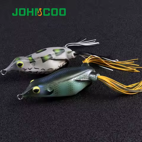 JOHNCOO Frog Fishing Lure 15g 12g Soft Silicone Bait Plastic Frog Lures Bass Lures Frog Lifelike Sna