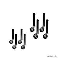 [Miskulu] Pack of 4 Table Leg Table Leg with Castors, Straight Leg, Table Riser, Furniture Legs for Shelves