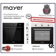 Mayer MMDOA8R / MMDOA9 75L Built-In Mechanical Oven, 60cm | FREE Installation