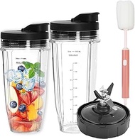 2025 Upgrade Blender Cups Replacement compatible with Nutri Ninja Blenders, 32+24oz Ninja Blender Cu