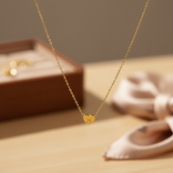 Charming Heart Initial Necklace Dainty Chain Stylish Gift for Women Modern Jewelry  Kalung Inisial H
