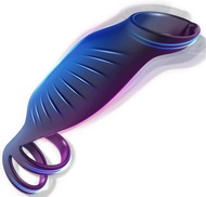 Vibrating Triple Cock Ring, Stretchy Penis Ring Couple Vibrator with 9 Vibration Modes Sleeve Extend