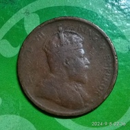 DUIT LAMA 1 SEN KING EDWARD GANGSA BRONZE TAHUN 190X. ONE 1 CENT. STREET SETTLEMENT MALAYA TANAH MEL