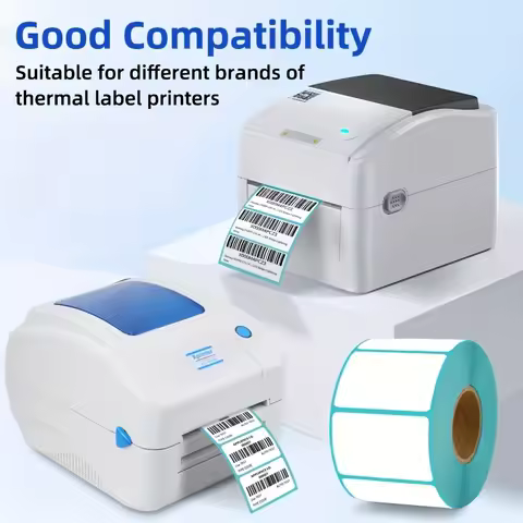 2800 Sheets Thermal Label Paper, 50x30mm (1.97x1.18 Inches) Multipurpose Self-Adhesive Blank Sticker