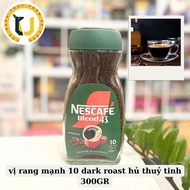 (HÀNG ÚC) Cà phê đen hoà tan vị rang đậm NESCAFE Blend43 Dark/ Espresso hủ thuỷ tinh