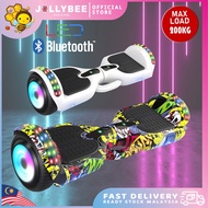 Jollybee Smart HOVERBOARD 6.5/10 Inch LED Light Self Balancing 2 Wheels Scooter with Bluetooth Speak