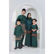 EMERALD GREEN BAJU KURUNG MODEN FAMILY SEDONDON