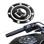 WELL 3D Carbon Fiber Motorcycle Fuel Tank Sticker 3D Rubber Gas Oil Tank Protector