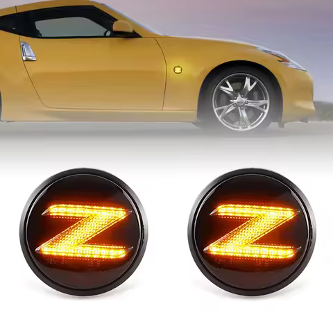 2Pcs LED Side Marker Light For Nissan 370Z Z34 2009-2020 350Z Z33 2003-2009 Side Fender Dynamic Turn