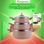 Nồi nhôm đáy từ Kangaroo KG933 - size 18 - 20 - 22 - 24 - 26cm - Hàng chính hãng