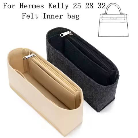 Bag Storage Felt Inner Liner For Hermes Kelly 25 28 32 Handbag Fix Shape Improve Space Lining Modifi