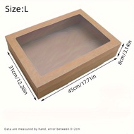 3 cái giấy kraft buổi chiều Trà Hộp dã ngoại mùa xuân đi chơi thực phẩm Tiramisu hộp bento hộp đóng