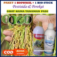 Paket Obat Hama Wereng Padi BIOWASIL & BIO STICK perekat di Musim Hujan - Obat Hama Wereng Coklat Pa