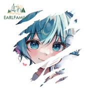 EARLFAMILY สติกเกอร์ติดรถยนต์ลาย Hatsune Miku ขนาด13ซม. X 11.5ซม. กันน้ำอะนิเมะเครื่องปรับอากาศกันรอยขีดข่วนอุปกรณ์เสริมรถยนต์สติ๊กเกอร์ติดรถยนต์ภาพกราฟิก