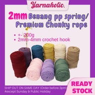 2mm Benang pp spring/ +-200g/2mm Premium Chunky rope /Cord yarn +-200g ins korea style/tali beg