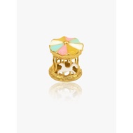 916 Gold Carousel Charm