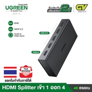 UGREEN รุ่น 90514 HDMI Splitter 1 In 4 Out HDMI 2.0 Version 4K/60Hz 3D HDCP2.2 1080P