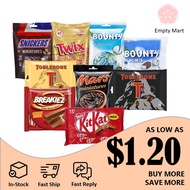 [IN-STOCK] Snickers Mini / Mars Mini / Bounty Mini / KitKat Mini / Twix Mini / Breakiez / Toblerone Chocolate/ Cadbury