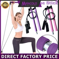 MIRA Fitness Yoga Squat Bar Stick Excercise Pull Rope Pole Bar Kit Gym Workout Pilates Stick Band Pu