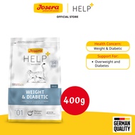 JOSERA HELP Weight and Diabetic Cat Food Dry (400g) | Support for Overweight and Diabetic Cats