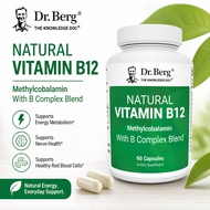 ✅Ready Stock✅Dr. Berg Natural Vitamin B12 1000 mcg with B Complex Blend - Methylcobalamin B12 for En