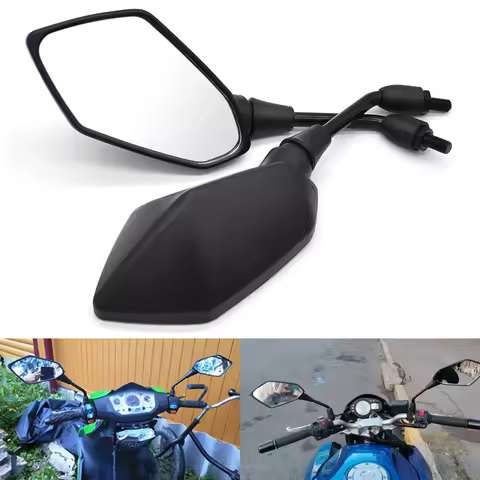 Motorcycle Mirror 8/10mm Side Mirror Adjustable Rearview Convex Mirror For Malaguti Dune 125X RST XS