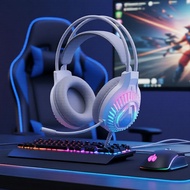 AULA S605 Pro Over-Ear Headphones with 50mm Drivers, Foldable Design, Removable Microphone for Gamin