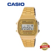 100% Casio Original A168WG-9 Gold Plated Unisex Retro Digital Watch A168WG-9