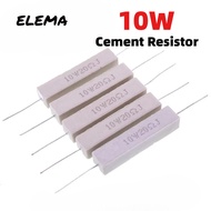 10W Cement Resistor 5% 0.22R-50K Horizontal cement Resistor Power Resistor 1R 4.7R 10R 22R 30R 68R 1