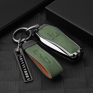 Alloy Leather Car Key Case Cover For BYD ATTO3 2022 Tang EV600 Han EV Yuan Song PLUS Pro MAX DMI Qin