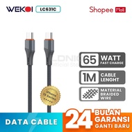 WEKOI LC631C Fast Charging 65W Data Cable 5A USB C to C Charger Cable 1 Meter Long