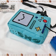 BEBETTERM Crossbody Bag, Adventure Time Double Small Bags, Funny Soft BMO Robot Cartoon Anime Should