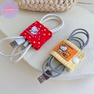 Strongaroetrtombn Sanrio Hello Kitty Fabric Data Cable Storage Clip Handmade KT Data Cable Charging 